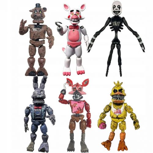  CINQUE NOTTI A FREDDY'S FNAF FIGURE 6 PZ Nightmarionne+Funtime Foxy (FW)