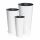  Vaso da fiori Prosperplast Tubus Slim 30 x 30 x 57 cm bianco + 2 altri prodotti