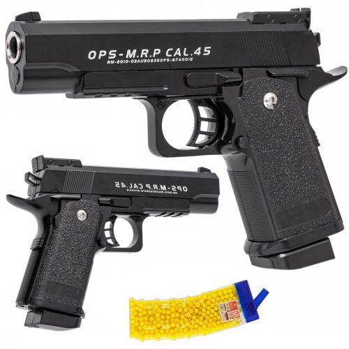  PISTOLA IN METALLO PER SFERE DI PLASTICA REPLICA COLT METAL + 800 SFERE