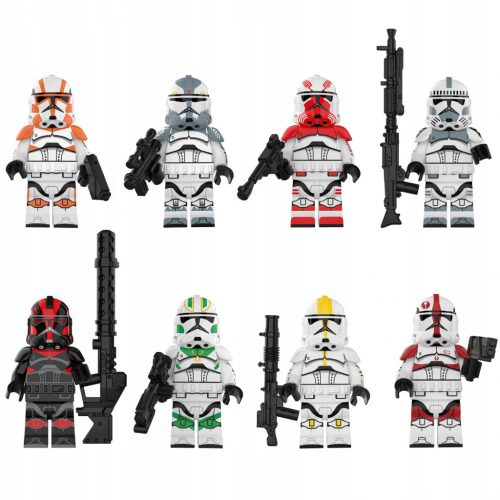  8 pezzi della squadra di cloni Stormtrooper dei mattoncini di Star Wars