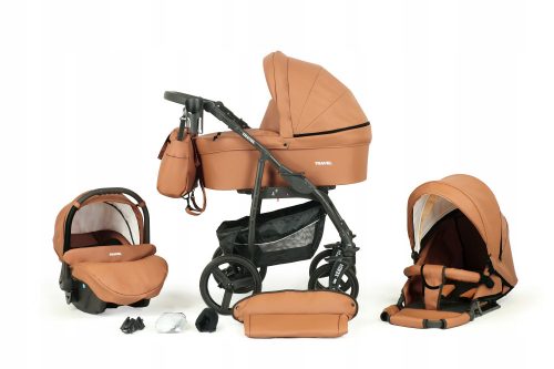  PASSEGGINO PER BAMBINI VERDI TRAVEL 3IN1 + BORSA + ACCESSORI