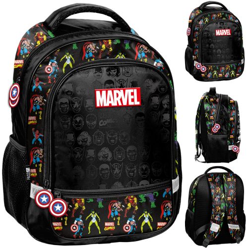  Zaino scolastico multiscomparto Avengers Paso nero, Sfumature di rosso, Sfumature di blu, Sfumature di verde, Multicolor 19 l