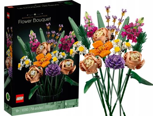  LEGO ICONS 10280 Bouquet di fiori + stelo di fiori artificiali Manuale di istruzioni 4 pz