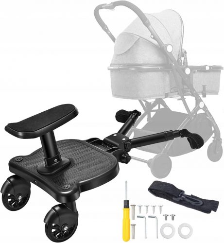  PASSEGGINO AGGIUNTIVO 25KG CON SEDILE, NERO CE