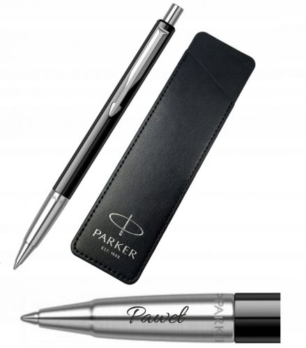  Penna a sfera originale Parker con incisione Vector PARKER nera CUSTODIA per regalo