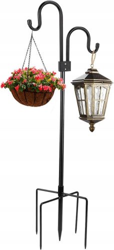  APPENDIABITI PER FIORI, SUPPORTO PER FIORI, SUPPORTO DOPPIO IN METALLO, 193 cm, PER GIARDINO