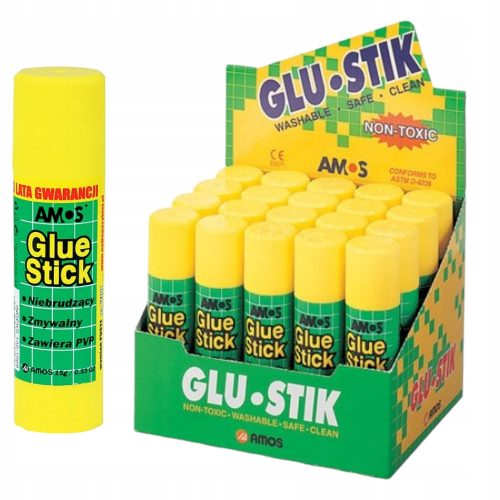  Set di stick di COLLA per ufficio scolastico AMOS, 20 pz. Colla stick da 22 g