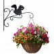  APPENDINO VASO DA FIORI 30x28cm PORTAFIORI DECORATIVO NERO SCOIATTOLO