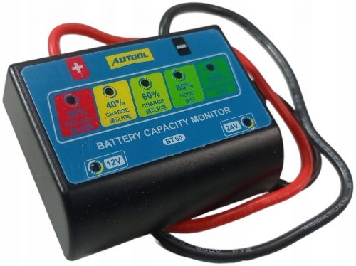 Tester 12V/24V per monitoraggio della capacità della batteria dell'auto AUTOOL BT60