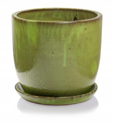  Vaso da fiori Polnix 20 cm x 23 x 20 cm diametro 23 cm ceramica tonalità del verde