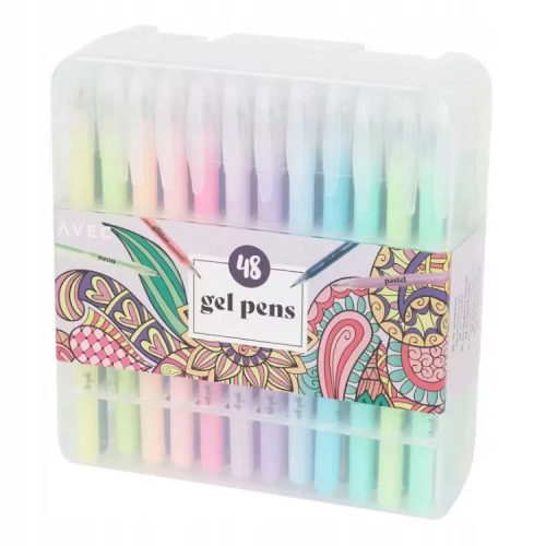  Penne gel, set grande da 48 pezzi colorati