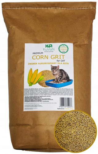  Lettiera di mais per gatti Pellet NATURALE in granuli 16 litri XXL PACK