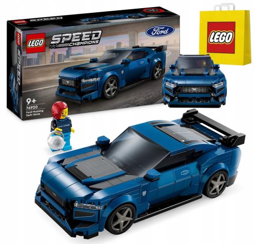  LEGO Speed Champions 76920 Ford Mustang Dark Horse + Sacchetto di carta LEGO