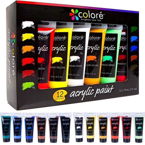  Colori acrilici Colore 12 pz. x 75 ml