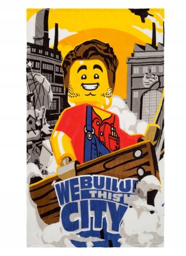  Coperta LEGO 100 x 150 cm tonalità giallo e oro LEGO City