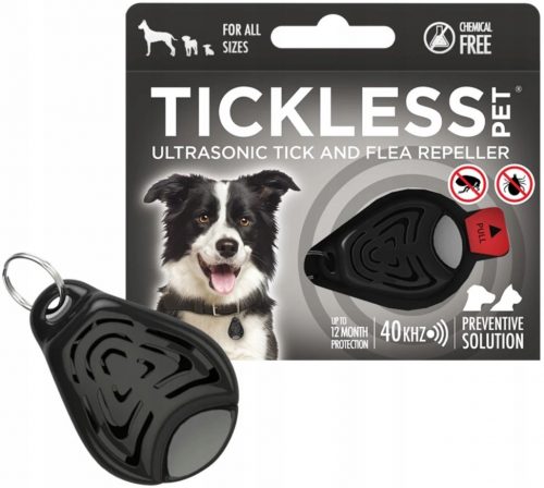  Tickless Pet protezione ultrasonica contro zecche e pulci per cani Nero