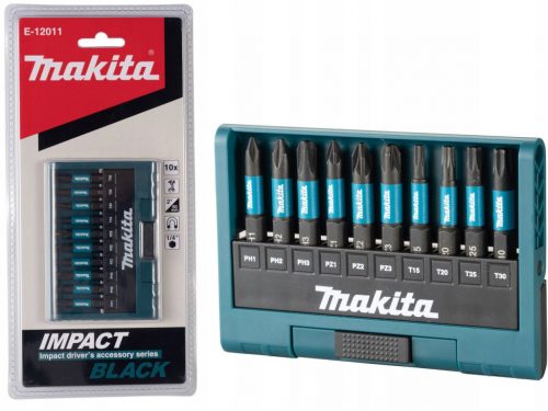  Makita E-12011 Impact Black set di punte 10 pz.