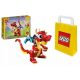  LEGO Creator 3 in 1 31145 Drago Rosso + Sacchetto di carta LEGO 6315786 giallo 24x8x18 cm