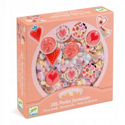  DJECO - set per creare gioielli per bambini - perline - PERLE DEL CUORE