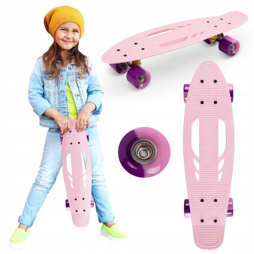  Skateboard Qkids ABEC-7 rosa