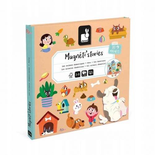  JANOD, Puzzle magnetico Animali domestici Magneti'stories 3+