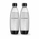  X2 BOTTIGLIE D'ACQUA SODASTREAM FUSE DA 1 L - NERE CONFEZIONE DA 2