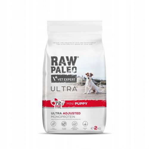  RAW PALEO ULTRA BEEF PUPPY MINI 2kg - alimento secco per cuccioli di piccola taglia