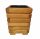  Vaso da fiori ZPD 25 cm x 25 x 35 cm, legno, sfumature di giallo e oro