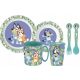  BLUEY SET COLAZIONE CENA UTENSILI TAZZA POSATE BLU