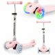  Monopattino a tre ruote TRINGO, 3-8 anni - rosa + ruote LED luminose