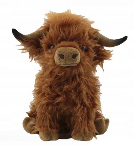  MUCCA SCOZZESE MARRONE PELUCHE MASCOTTE PER BAMBINI MUCCA DELLE HIGHLANDS