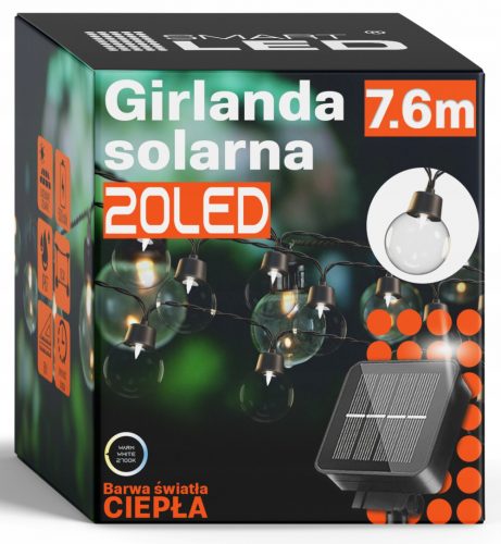  Ghirlanda solare Smartled 760 cm, nera