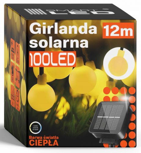  Ghirlanda solare Smartled 1200 cm, nera