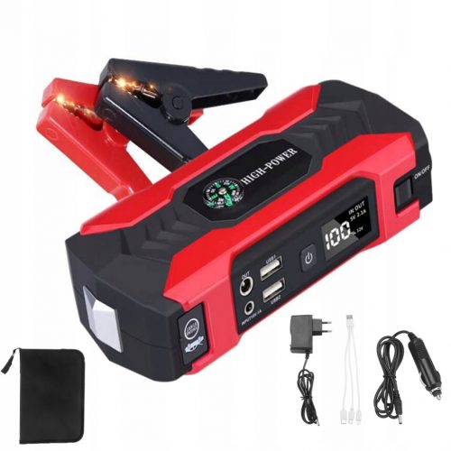  RADDRIZZATORE CON AVVIAMENTO PER AUTO 12V 10000MAH CON BUSSOLA A LED