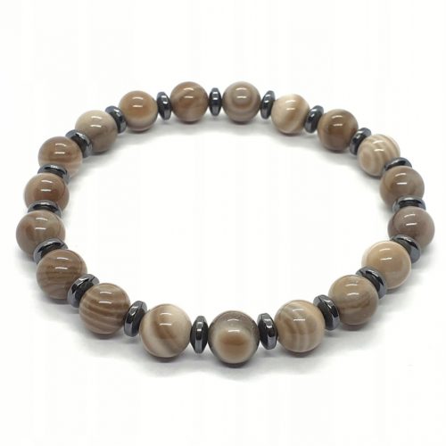  Bracciale da uomo LaReine Homme, selce striata, ematite