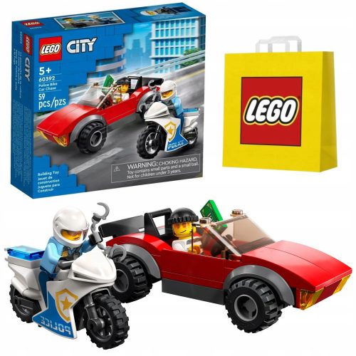  LEGO City 60392 Motocicletta della Polizia + Borsa di carta LEGO