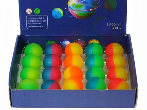  SFERA LUMINOSA IN GOMMA ARCOBALENO DA 4,5 CM 3429