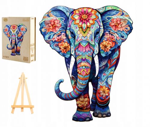  PUZZLE IN LEGNO PER ADULTI GRANDE 210 PEZZI ELEFANTE IN SCATOLA DI LEGNO