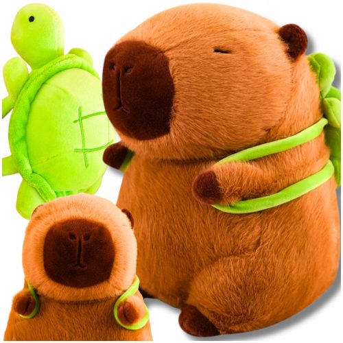  PELUCHE CAPYBARA CON ZAINO 25 CM CON PELUCHE TARTARUGA