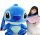  LILO E STICH MASCOTTE ORSO ROSA WALT DISNEY PELUCHE COCCOLE 50cm