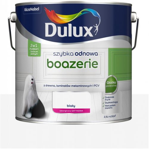  Vernice acrilica per legno Dulux 2,5 l, bianco satinato