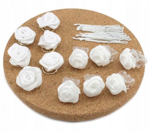  Clips Set di decorazioni per capelli per ragazze, 22 pezzi, bianco