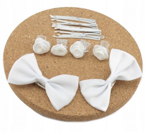  Clips Set di decorazioni per capelli per ragazze, 16 pezzi, BIANCO