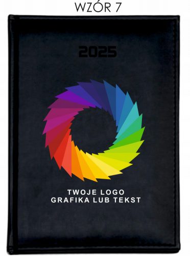  Calendario A5 2025 LIBRO GIORNALIERO Stampa UV GRAFICA LETTERE LOGO