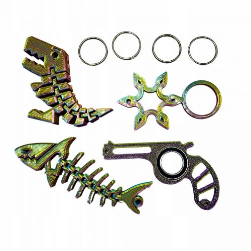  KEYSPINNER KEYRAMBIT MEGA SET TIKTOK SHARK DINO GUN STAR SAMURAI