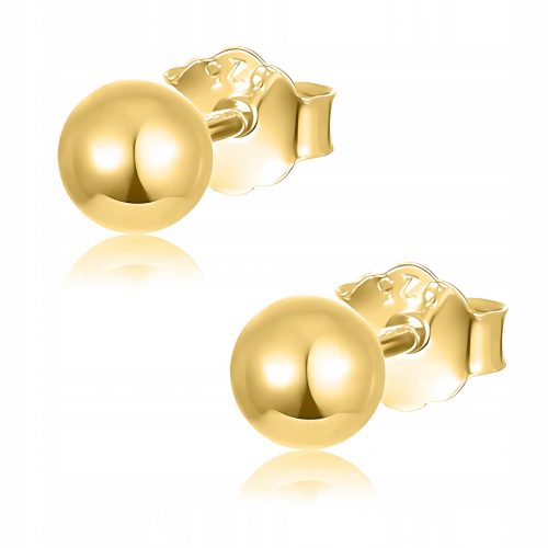  BELLISSIMI ORECCHINI A SFERA IN ORO PALI A PERNO 3mm 4mm 5mm 6mm ARGENTO 925