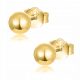  BELLISSIMI ORECCHINI A SFERA IN ORO PALI A PERNO 3mm 4mm 5mm 6mm ARGENTO 925