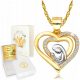  Collana con catena in oro 925, medaglione cuore, comunione, madre, collana incisa