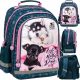  Zaino scolastico multiscomparto Cleo e Frank Derform, nero, sfumature di rosa, sfumature di grigio e argento, multicolore 19 l