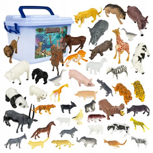  FIGURINE ANIMALI ANIMALI ZOO SET FIGURINE WILD SAFARI BOX 58 EL